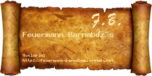 Feuermann Barnabás névjegykártya